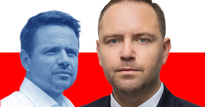 Rafał Trzaskowski (2020) by Adrian Tync, CC BY-SA 4.0 - Karol Nawrocki by gov.pl, CC BY 3.0 pl